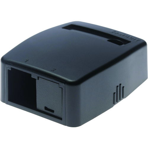 トラスコ中山 パンドウイット ローゼットボックス シャッターなし 2個口(1ローゼット+1ブランク) 黒 JOQ1B0000BL(ご注文単位1個)【直送品】