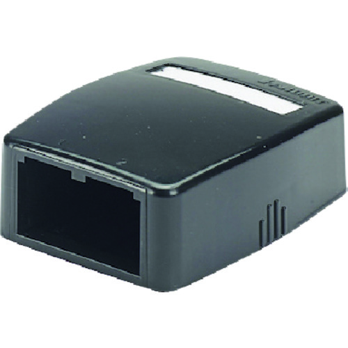 トラスコ中山 パンドウイット ローゼットボックス シャッターなし 2個口 黒 JOQ20000BL(ご注文単位1個)【直送品】