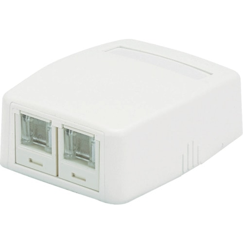 トラスコ中山 パンドウイット CAT6スプリングシャッター付きローゼットキット 2個口 白 JOQ2H600(ご注文単位1個)【直送品】