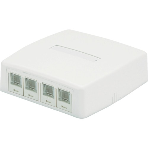 トラスコ中山 パンドウイット CAT6スプリングシャッター付きローゼットキット 4個口 白 JOQ4BH600(ご注文単位1個)【直送品】