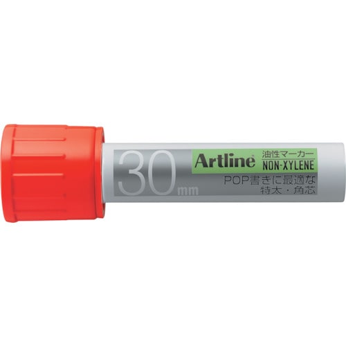 トラスコ中山 シヤチハタ アートライン油性マーカー角30 赤（ご注文単位1本）【直送品】