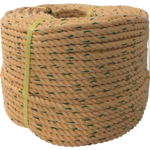 トラスコ中山 ユタカメイク ロープ KPロープ巻物 16φ×200m(ご注文単位1巻)【直送品】