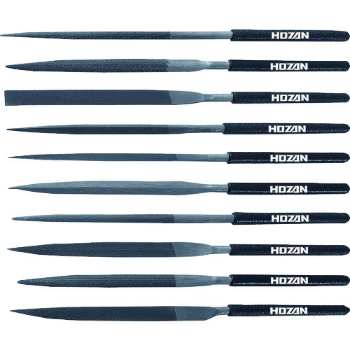 トラスコ中山 HOZAN 精密ヤスリセット10本組(ご注文単位1セット)【直送品】