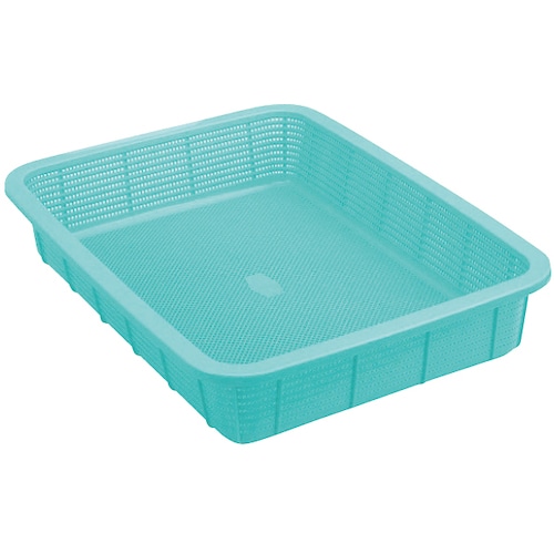 トラスコ中山 積水 角かご浅型 大 青(ご注文単位1個)【直送品】