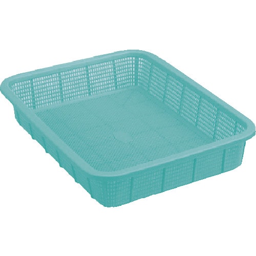 トラスコ中山 積水 角かご浅型 中 青(ご注文単位1個)【直送品】