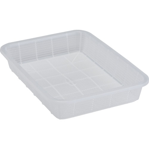 トラスコ中山 積水 角かご浅型 中 クリア(ご注文単位1個)【直送品】