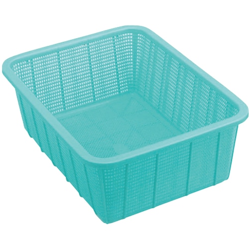 トラスコ中山 積水 角かご深型 中 青(ご注文単位1個)【直送品】