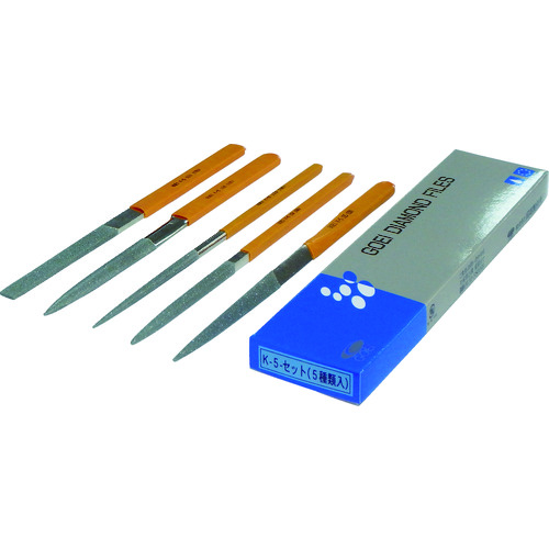 トラスコ中山 呉英 DIAヤスリ K-5 5種類セット 120(ご注文単位1セット)【直送品】