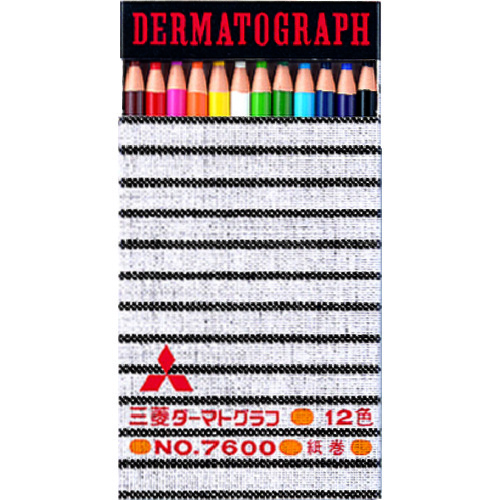 トラスコ中山 uni 油性ダーマトグラフ 12色セット(ご注文単位1箱)【直送品】