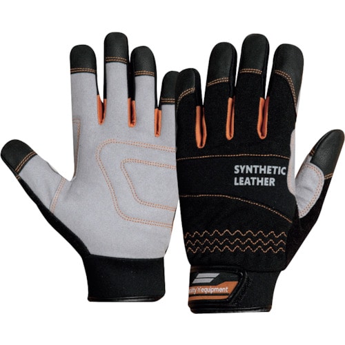 トラスコ中山 おたふく 重作業用マイクロファイバー手袋 ブラック×ブロンズ M(ご注文単位1組)【直送品】