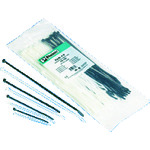 トラスコ中山 パンドウイット ナイロン結束バンド少量パック(ナチュラル・耐候性黒) 100本入（ご注文単位1袋）【直送品】