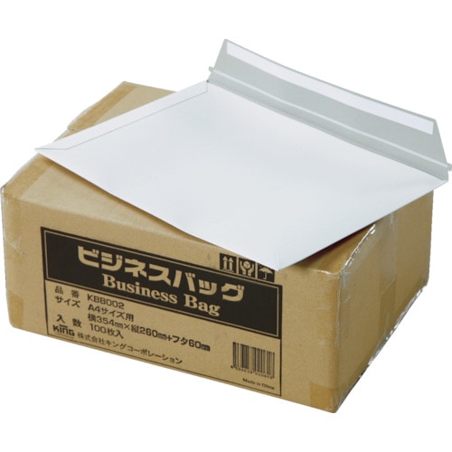 トラスコ中山 キングコーポ ビジネスバッグ A4サイズ用(354×260) (100枚入)(ご注文単位1パック)【直送品】