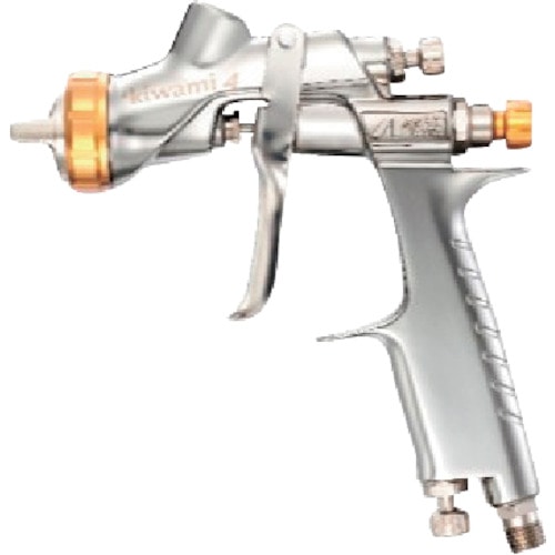 トラスコ中山 アネスト岩田 スプレーガン(重力式) KIWAMI4 センターカップ ノズル口径Φ1.3mm 塗料噴射量195ml(ご注文単位1個)【直送品】