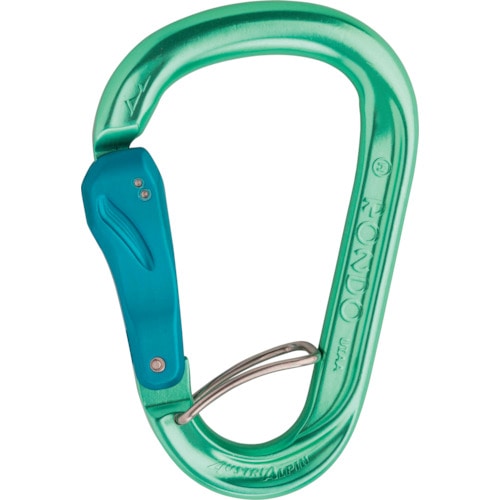 トラスコ中山 ALPIN カラビナ HMS ROUND スライドオートロックカラビナ(フック付き)グレーン(ご注文単位1個)【直送品】