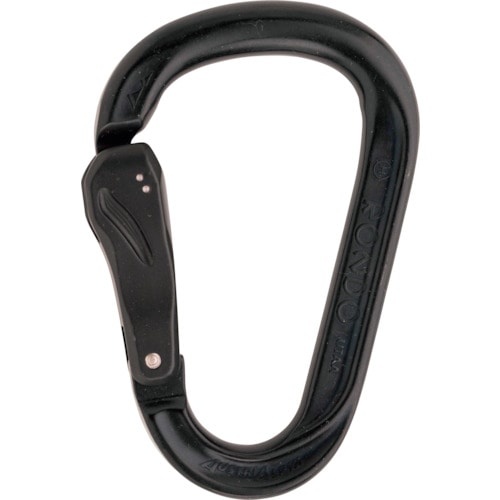 トラスコ中山 ALPIN カラビナ HMS ROUND スライドオートロックカラビナ ブラック(ご注文単位1個)【直送品】