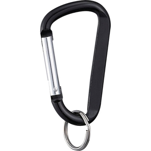 トラスコ中山 光 カラビナ 黒 60mm(ご注文単位1個)【直送品】