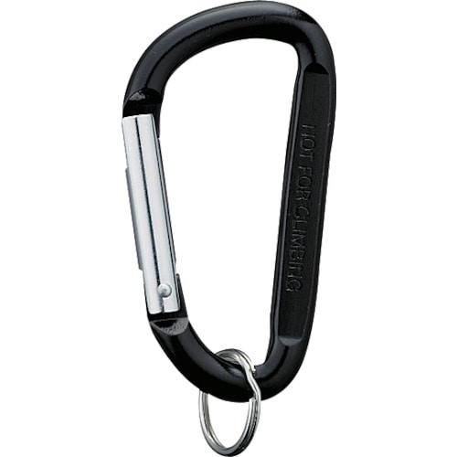 トラスコ中山 光 カラビナ 黒 80mm(ご注文単位1個)【直送品】