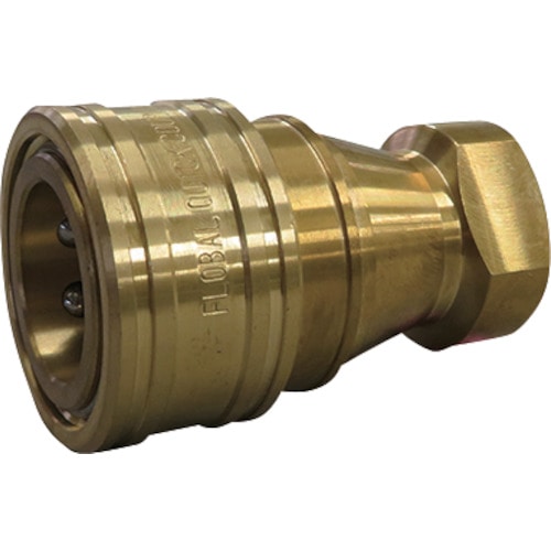 トラスコ中山 フローバル 両路開閉型クイックカップリング KS-6S(BSBM)(ご注文単位1個)【直送品】