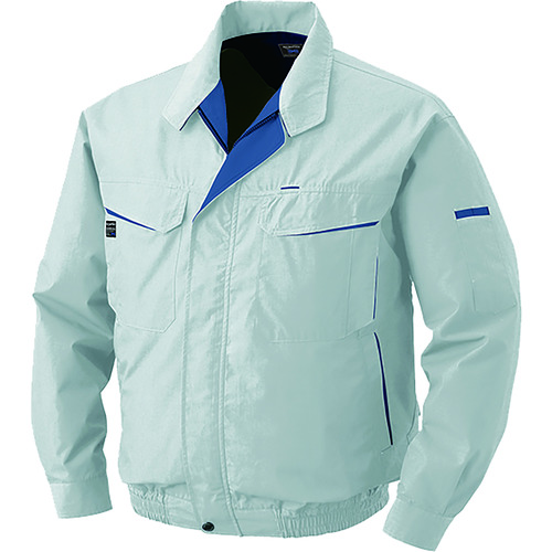 トラスコ中山 空調服 綿・ポリ混紡ワークウェアのみ シルバー L(ご注文単位1着)【直送品】