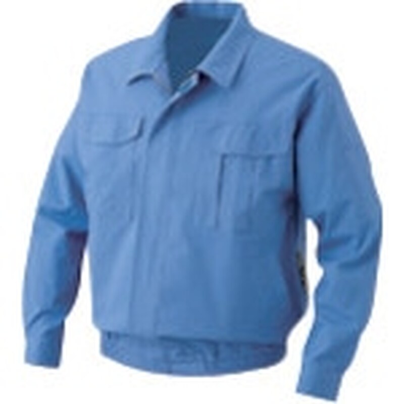 トラスコ中山 空調服 空調服[[R下]] 難燃長袖ブルゾン ウエアのみ ライトブルー 2L（ご注文単位1着）【直送品】