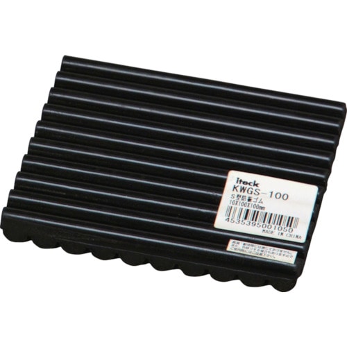 トラスコ中山 光 S型防振ゴム 10×100×100mm(ご注文単位1枚)【直送品】