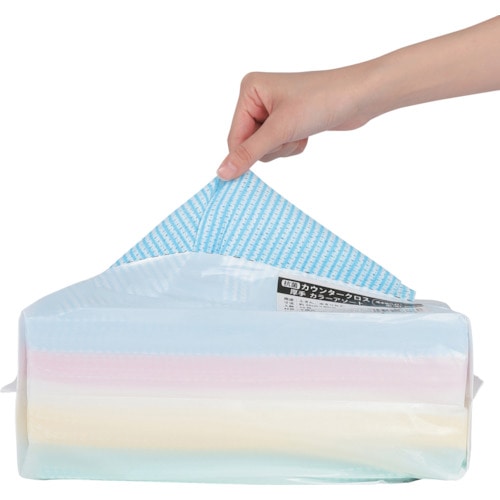 トラスコ中山 IRL 抗菌カウンタークロス 厚手 カラーアソート(ご注文単位1袋)【直送品】