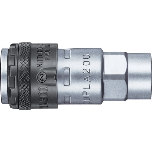 トラスコ中山 日東 ロックカプラ200(おねじ取付用ソケット) 相手側取付サイズR1/4(78576)(ご注文単位1個)【直送品】