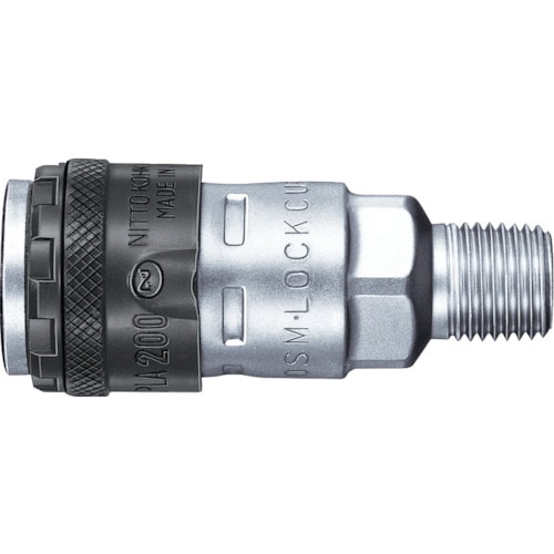 トラスコ中山 日東 ロックカプラ200(めねじ取付用ソケット) 相手側取付サイズRc1/4(78573)(ご注文単位1個)【直送品】