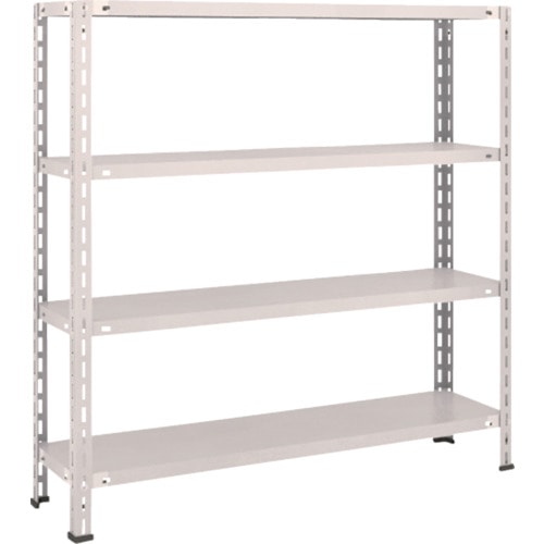 トラスコ中山 TRUSCO スチールラック 軽量棚 中棚ボルトレス型1200X300X1200 4段 ネオグレー(ご注文単位1台)【直送品】