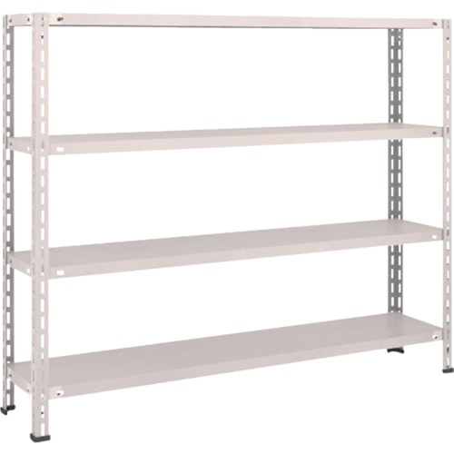 トラスコ中山 TRUSCO スチールラック 軽量棚 中棚ボルトレス型1500X300X1200 4段 ネオグレー(ご注文単位1台)【直送品】