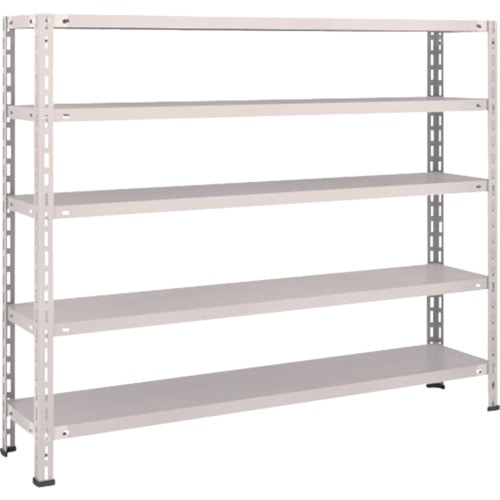 トラスコ中山 TRUSCO スチールラック 軽量棚 中棚ボルトレス型1500X300X1200 5段 ネオグレー(ご注文単位1台)【直送品】