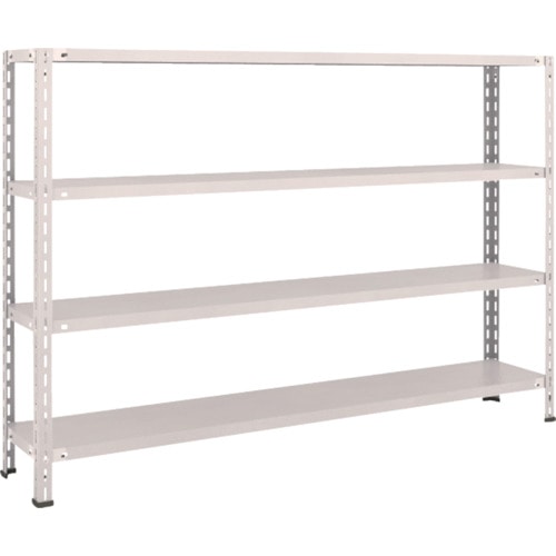 トラスコ中山 TRUSCO スチールラック 軽量棚 中棚ボルトレス型1800X300X1200 4段 ネオグレー(ご注文単位1台)【直送品】
