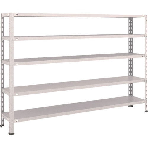 トラスコ中山 TRUSCO スチールラック 軽量棚 中棚ボルトレス型1800X300X1200 5段 ネオグレー(ご注文単位1台)【直送品】