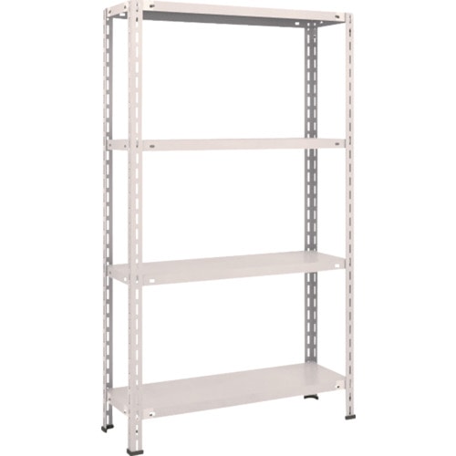 トラスコ中山 TRUSCO スチールラック 軽量棚 中棚ボルトレス型 875X300X1500 4段 ネオグレー（ご注文単位1台）【直送品】