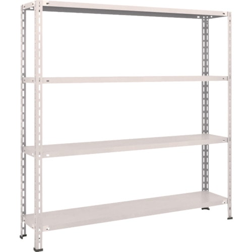 トラスコ中山 TRUSCO スチールラック 軽量棚 中棚ボルトレス型1500X300X1500 4段 ネオグレー(ご注文単位1台)【直送品】