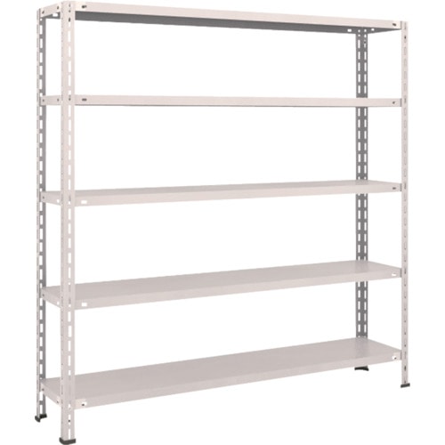 トラスコ中山 TRUSCO スチールラック 軽量棚 中棚ボルトレス型1500X300X1500 5段 ネオグレー(ご注文単位1台)【直送品】