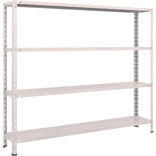 トラスコ中山 TRUSCO スチールラック 軽量棚 中棚ボルトレス型1800X300X1500 4段 ネオグレー(ご注文単位1台)【直送品】