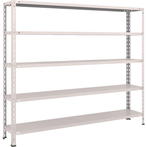 トラスコ中山 TRUSCO スチールラック 軽量棚 中棚ボルトレス型1800X300X1500 5段 ネオグレー(ご注文単位1台)【直送品】