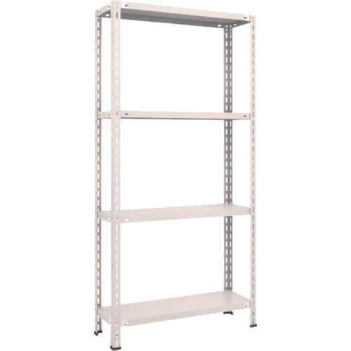トラスコ中山 TRUSCO スチールラック 軽量棚 中棚ボルトレス型 875X300X1800 4段 ネオグレー（ご注文単位1台）【直送品】