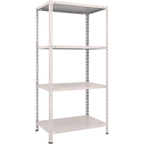 トラスコ中山 TRUSCO スチールラック 軽量棚 中棚ボルトレス型 875X600X1800 4段 ネオグレー(ご注文単位1台)【直送品】