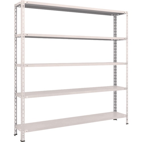 トラスコ中山 TRUSCO スチールラック 軽量棚 中棚ボルトレス型1800X300X1800 5段 ネオグレー(ご注文単位1台)【直送品】