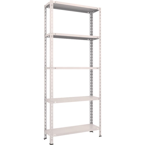 トラスコ中山 TRUSCO スチールラック 軽量棚 中棚ボルトレス型 875X300X2100 5段 ネオグレー(ご注文単位1台)【直送品】