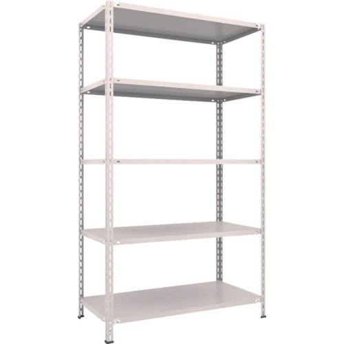 トラスコ中山 TRUSCO スチールラック 軽量棚 中棚ボルトレス型1200X600X2100 5段 ネオグレー(ご注文単位1台)【直送品】