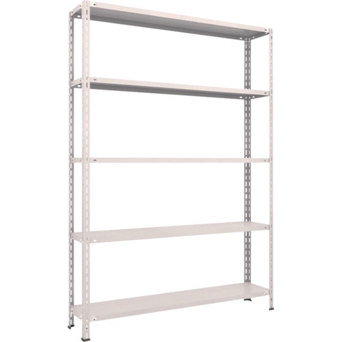 トラスコ中山 TRUSCO スチールラック 軽量棚 中棚ボルトレス型1500X300X2100 5段 ネオグレー(ご注文単位1台)【直送品】