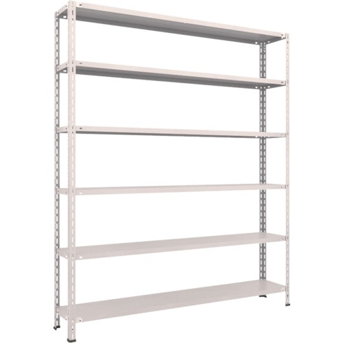 トラスコ中山 TRUSCO スチールラック 軽量棚 中棚ボルトレス型1800X300X2100 6段 ネオグレー(ご注文単位1台)【直送品】