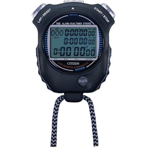 トラスコ中山 シチズン 防滴型 ストップウォッチ 058 (防滴タイプ(JIS防滴2型)) 黒(ご注文単位1個)【直送品】