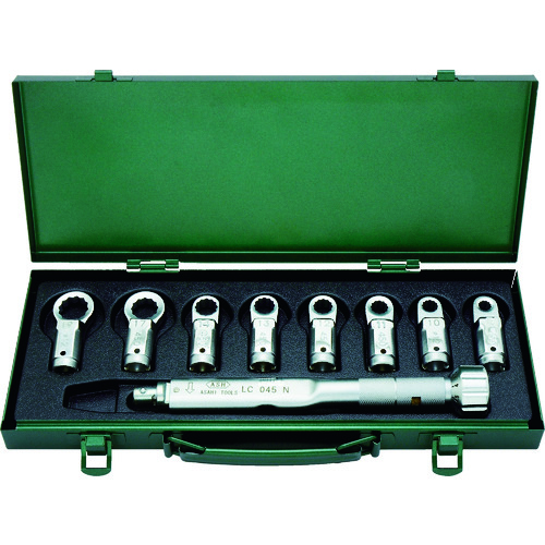 トラスコ中山 ASH トルクレンチめがねヘッドセット LC045N+8-19mm(ご注文単位1セット)【直送品】