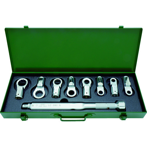 トラスコ中山 ASH トルクレンチめがねヘッドセット LC090N+12-27mm(ご注文単位1セット)【直送品】