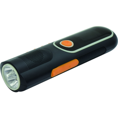 トラスコ中山 日動 自家発電LEDライト 手回し充電タイプ ラジオ付(ご注文単位1台)【直送品】