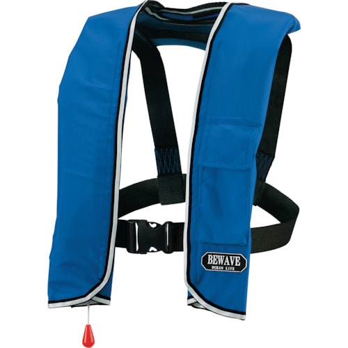 トラスコ中山 オーシャンライフ 手動膨張式ショルダータイプ 小型船舶用ライフジャケット ブルー TYPE A(ご注文単位1着)【直送品】